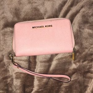 Pink wristlet